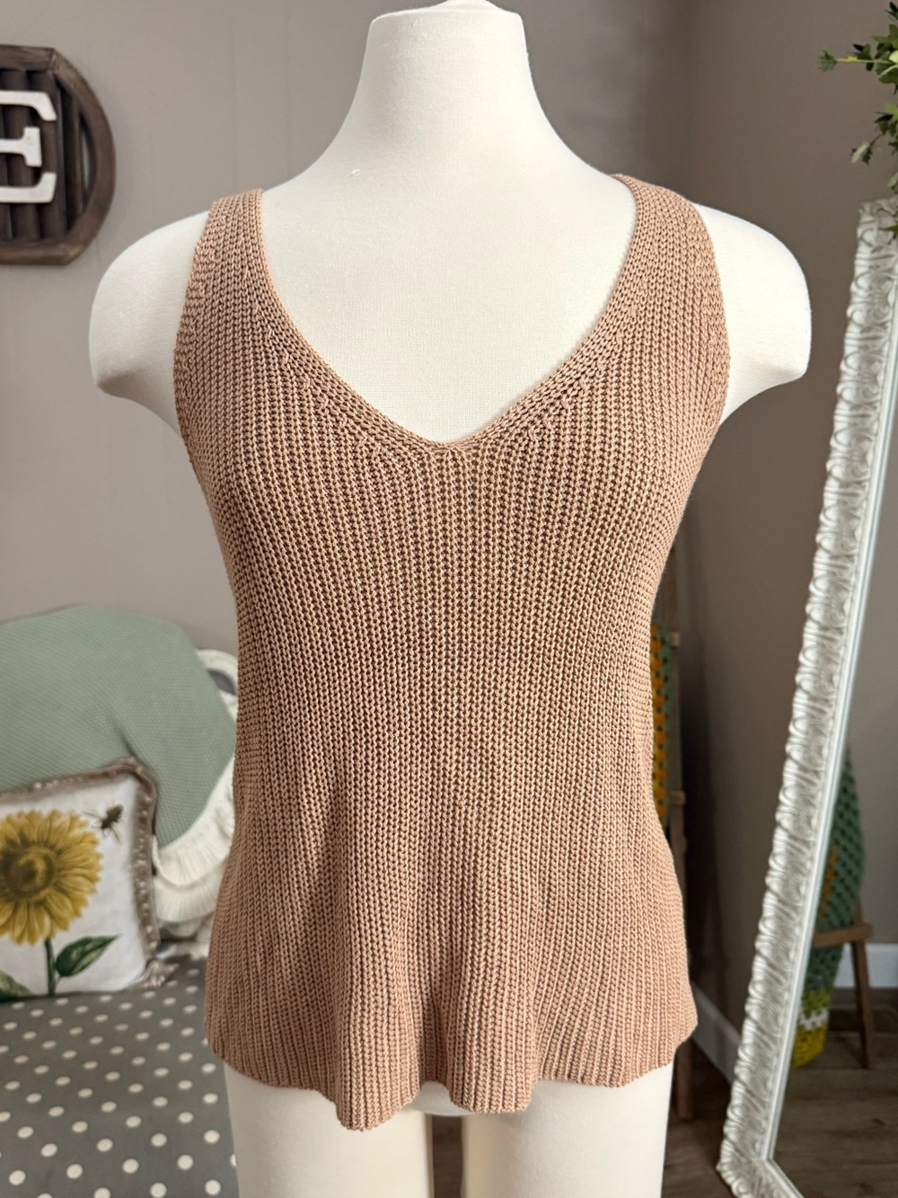 Newbury Kustom • Camel Knit Sweater Tank Top